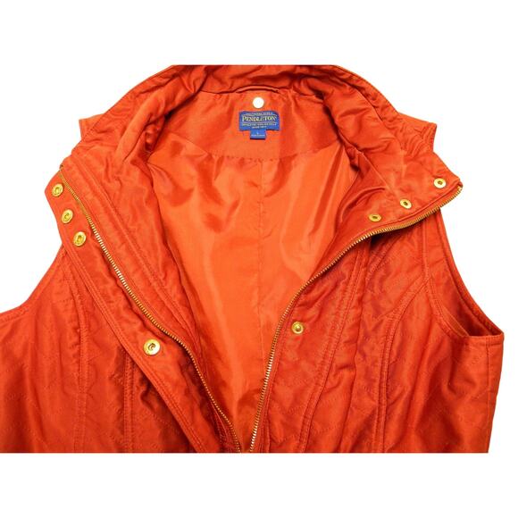 Pendleton Orange Quilted Vest - Picture 2 of 6